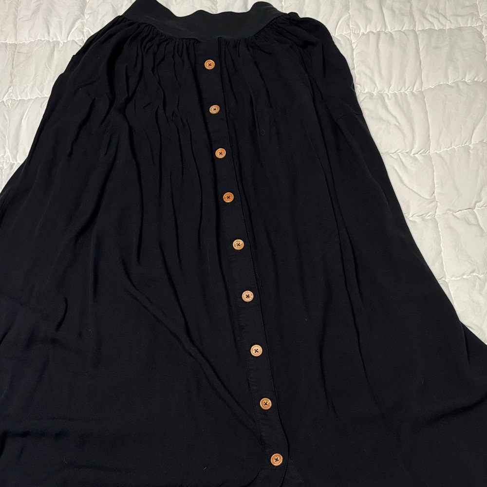 Matilda Jane Black Maxi Skirt with Button Detail